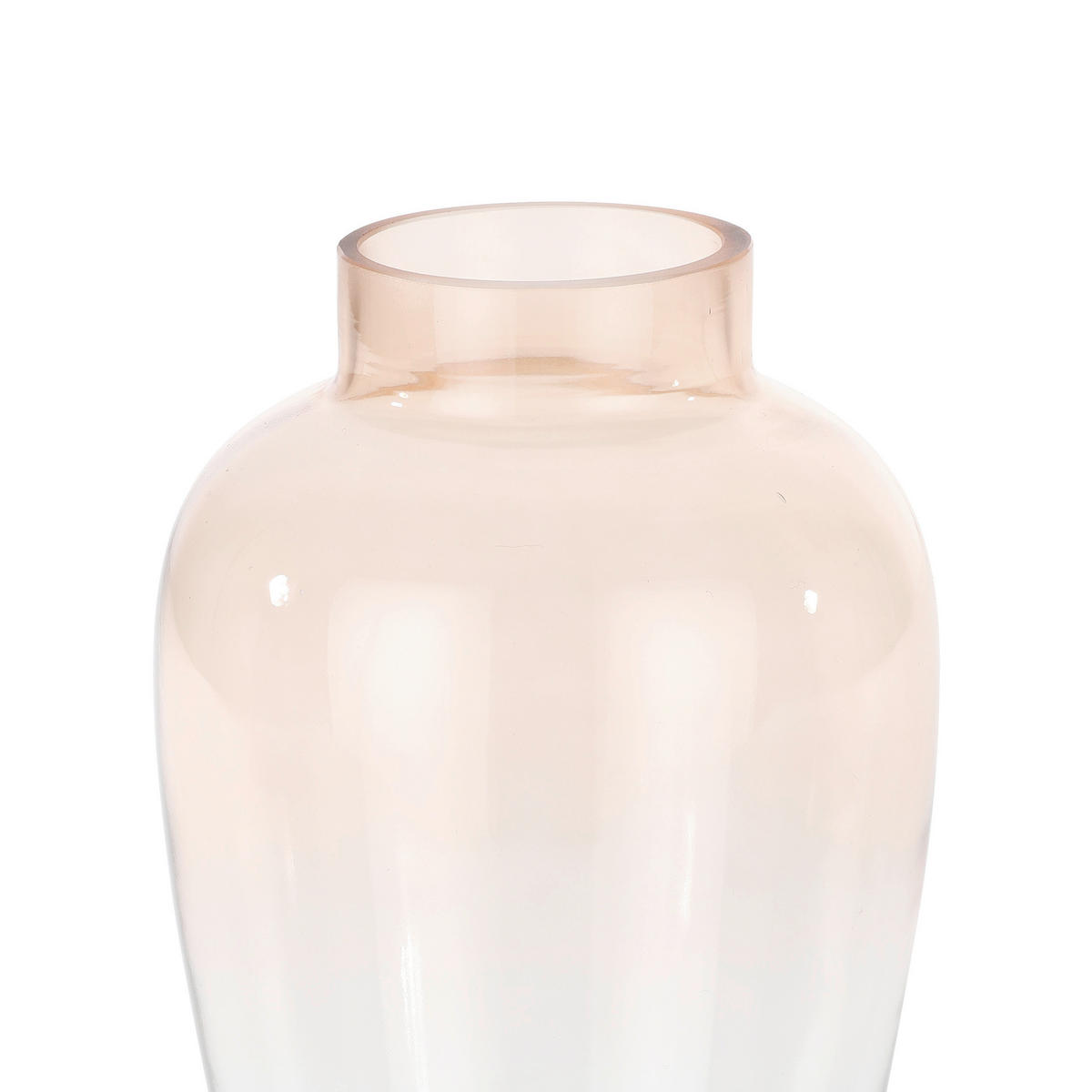 VASE  - Pink/Transparent, LIFESTYLE, Glas (15,5/27cm)