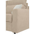 SCHLAFSOFA Mikrofaser Beige  - Beige/Creme, KONVENTIONELL, Kunststoff/Textil (186/101/101cm) - Carryhome