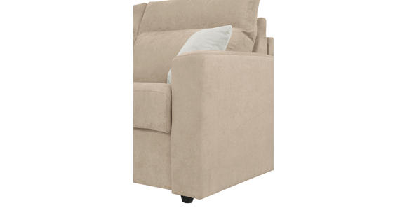 SCHLAFSOFA Mikrofaser Beige  - Beige/Creme, KONVENTIONELL, Kunststoff/Textil (186/101/101cm) - Carryhome
