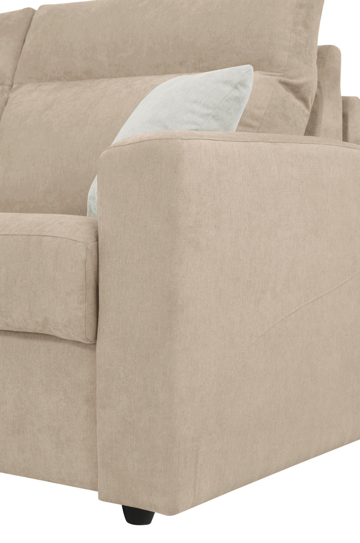 SCHLAFSOFA Mikrofaser Beige  - Beige/Creme, KONVENTIONELL, Kunststoff/Textil (186/101/101cm) - Carryhome