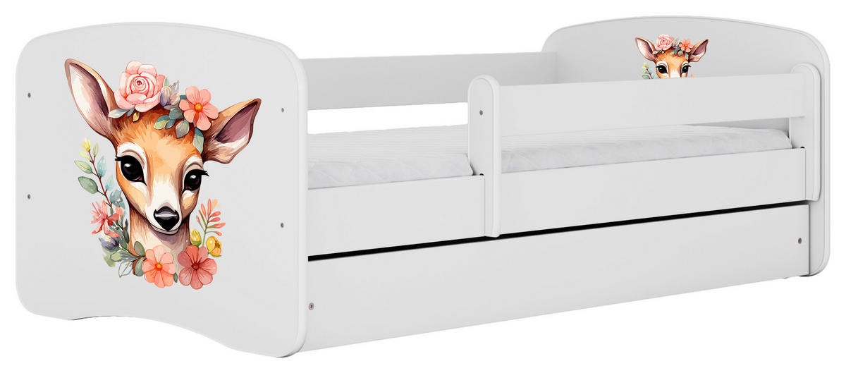 KINDER-/JUNIORBETT - Birkefarben/Weiß, MODERN, Holz/Holzwerkstoff (80/160cm) - MID.YOU