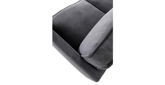 2-SITZER-SOFA in Cord Anthrazit  - Anthrazit/Schwarz, Design, Holz/Textil (175/64/85cm) - Ambia Home