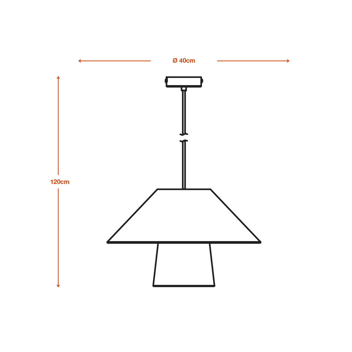 PENDELLEUCHTE 40/120 cm   - Braun, Natur, Naturmaterialien/Metall (40/120cm) - Ledvance