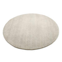 WOLLTEPPICH 250/250 cm Silverström Grau rund  - Grau, Basics, Textil (250/250cm) - Linea Natura