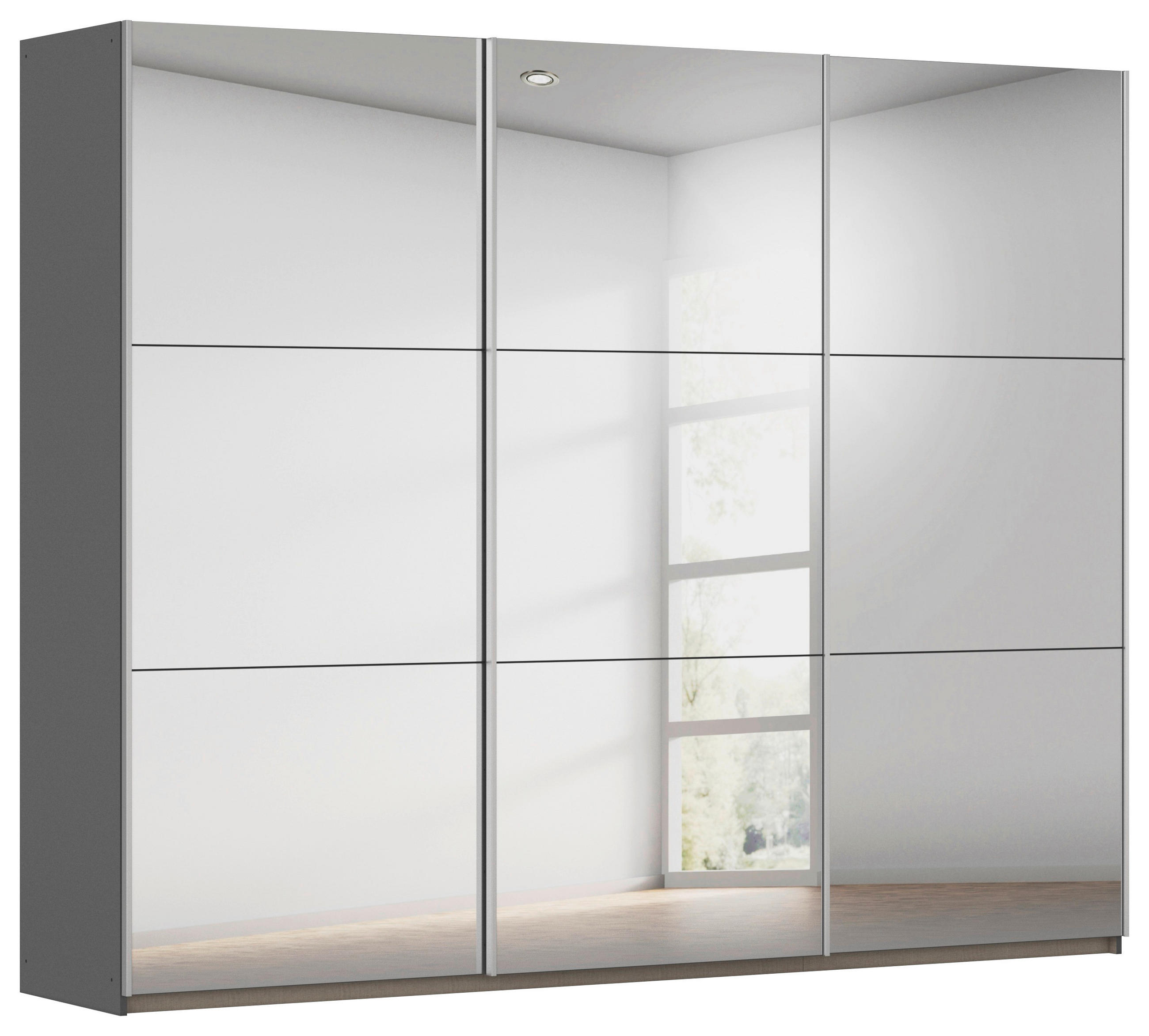 SCHWEBETÜRENSCHRANK Grau  - Grau, Trend, Holzwerkstoff/Metall (261/210/59cm) - Rauch Möbel