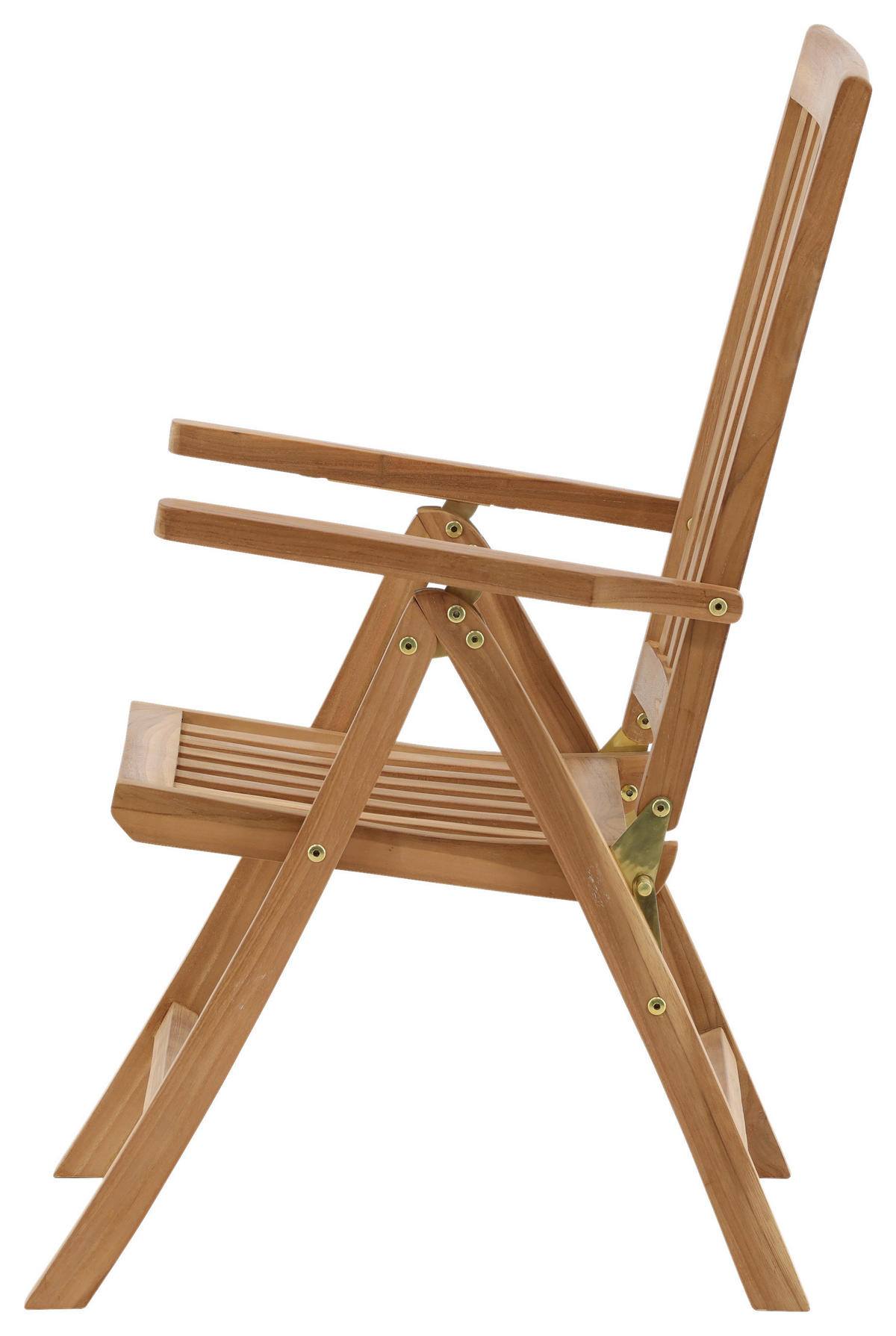 KLAPPSTUHL in Holz Teakfarben  - Teakfarben, KONVENTIONELL, Holz (62/105/73cm) - Gardenson