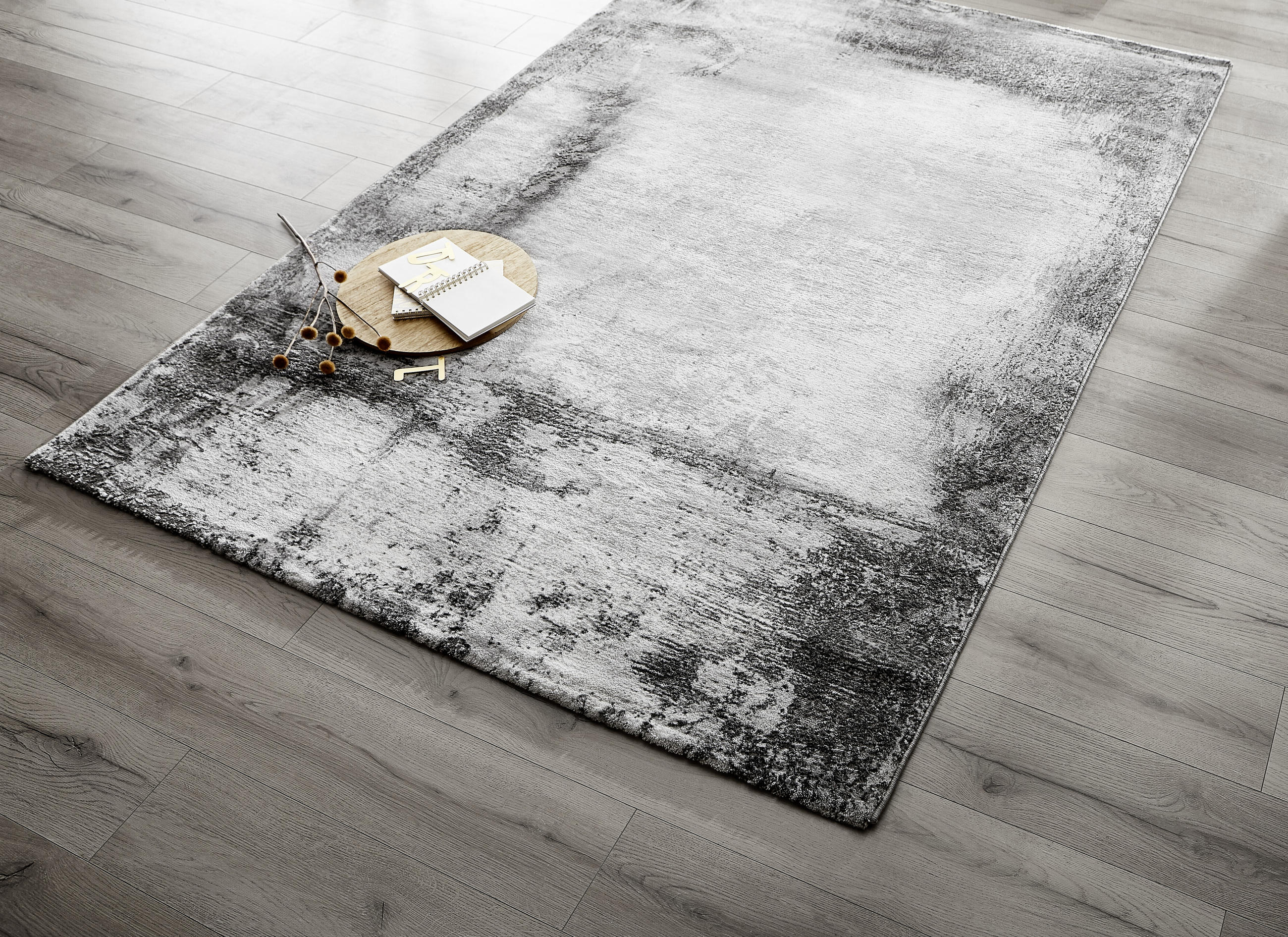 TKANÝ KOBEREC, 160/230 cm, šedá - šedá, Design, textil (160/230cm) - Novel