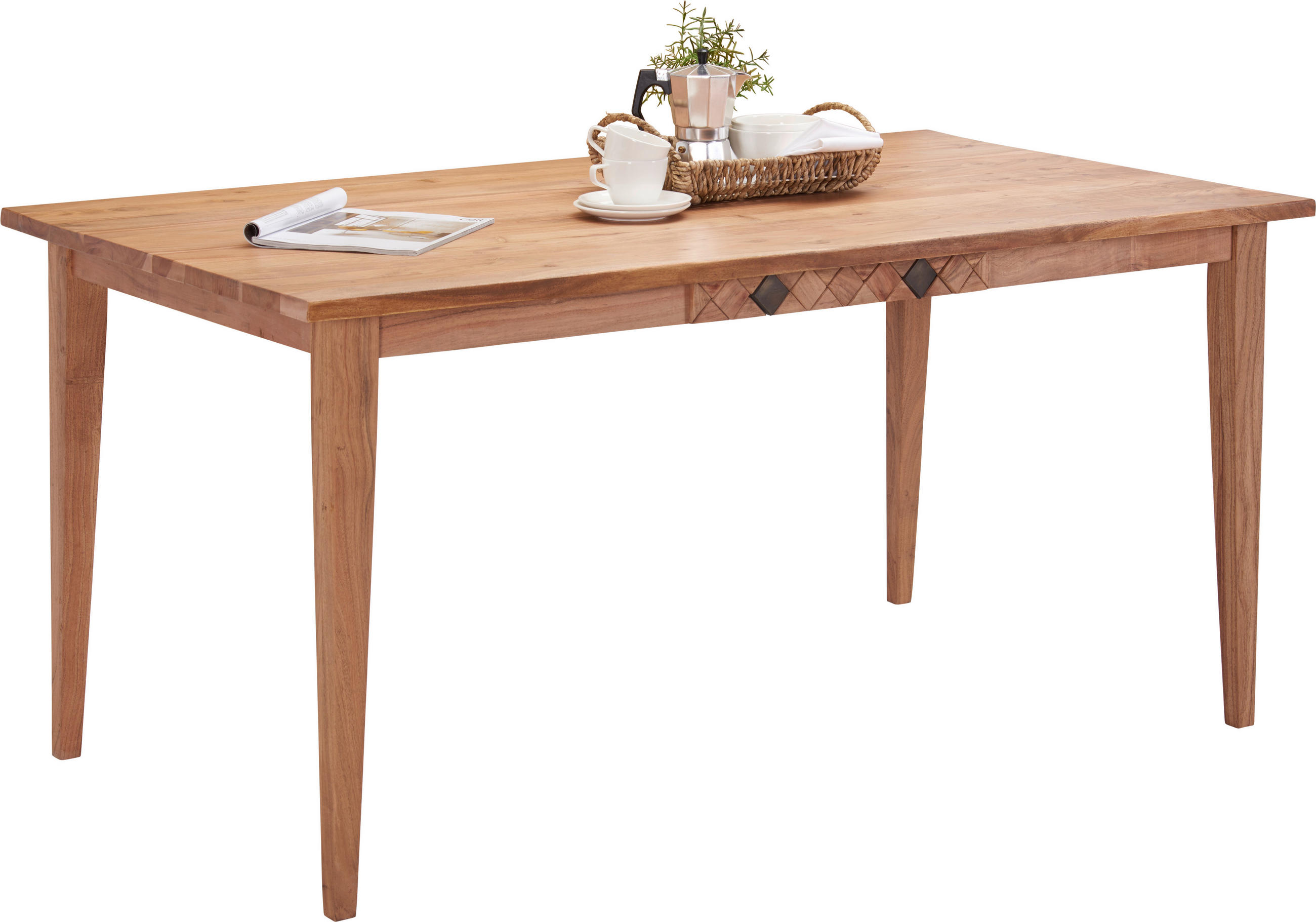 JEDÁLENSKÝ STÔL, akácia, farba akácie, 160/90/76 cm - farba akácie, Trend, drevo (160/90/76cm) - Ambia Home