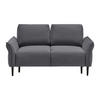 2-SITS SOFFA i textil mörkgrå  - mörkgrå/svart, Modern, trä/textil (150/85/92cm) - MID.YOU