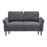 2-SITZER-SOFA Cord Dunkelgrau  - Dunkelgrau/Schwarz, Modern, Holz/Textil (150/85/92cm) - MID.YOU