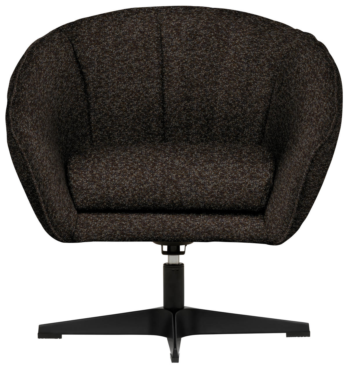 SESSEL in Bouclé Dunkelbraun  - Dunkelbraun/Schwarz, Design, Textil/Metall (80/78/80cm) - Stylife