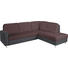 WOHNLANDSCHAFT Lederlook, Webstoff - Rot/Schwarz, KONVENTIONELL, Textil/Metall (245/200cm) - Xora