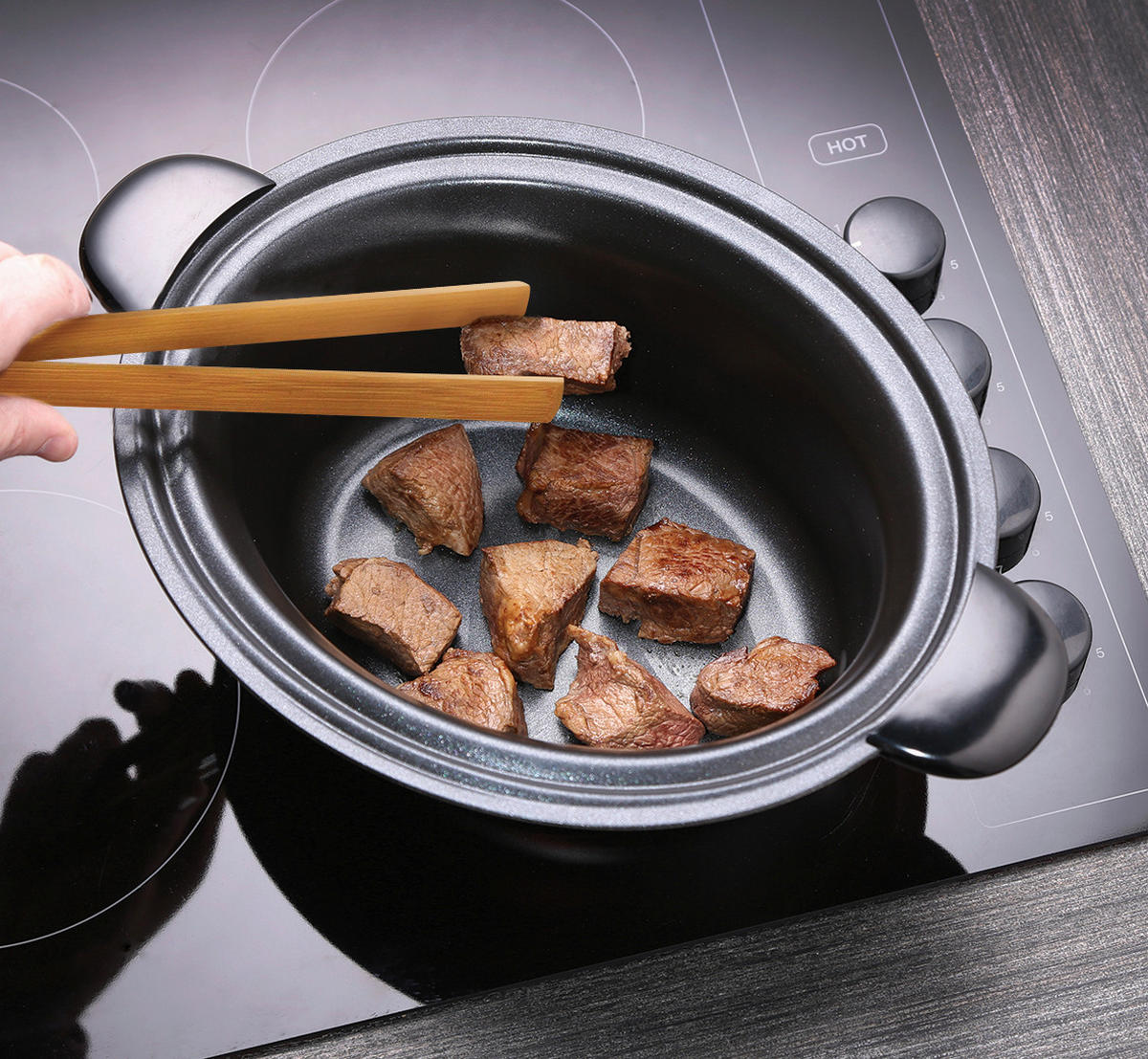 DAMPFGARER  - Silberfarben/Schwarz, Basics, Kunststoff/Metall (32/32,5/23,5cm) - Russell Hobbs