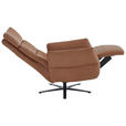 RELAXSESSEL in Leder Haselnussfarben  - Schwarz/Haselnussfarben, Design, Leder/Metall (70/122/85cm) - Dieter Knoll