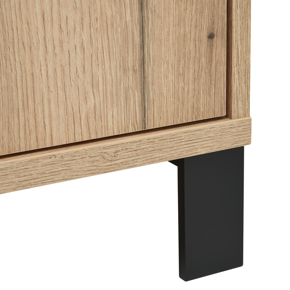 KOMMODE  in 88/84/39 cm  - Eichefarben/Schwarz, Design, Holzwerkstoff/Kunststoff (88/84/39cm) - MID.YOU
