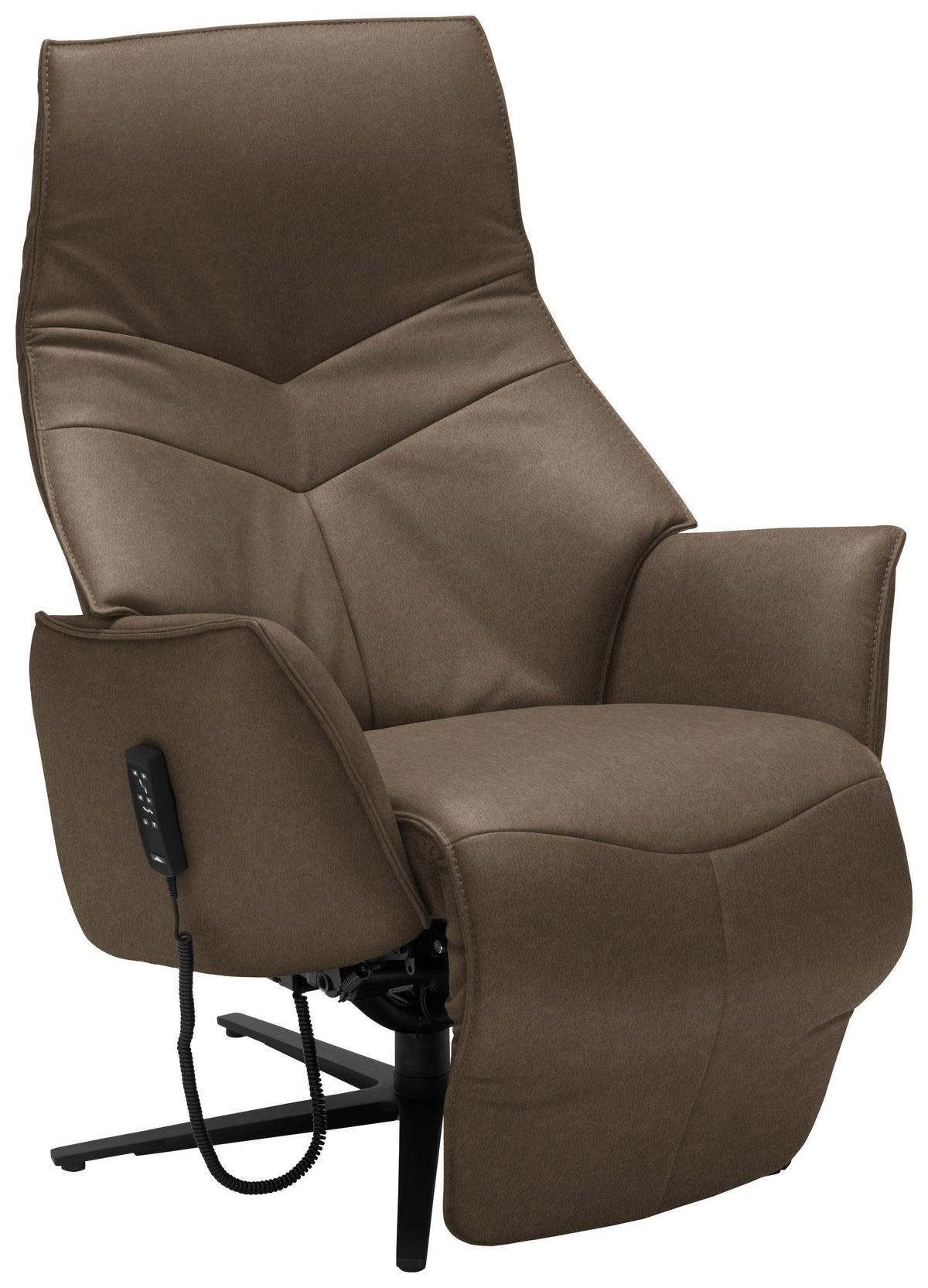 RELAXSESSEL Echtleder Kopfteilverstellung, Fußteilverstellung    - Anthrazit/Olivgrün, Design, Leder/Metall (74/84/113cm) - Himolla