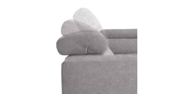 ECKSOFA  in Mikrofaser Hellgrau  301/207 cm  - Hellgrau/Schwarz, Design, Textil/Metall (301/207cm) - Xora