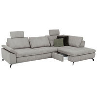 HÖRNSOFFA i manchester, velour grå  - svart/grå, Design, metall/textil (291/197cm) - Beldomo Style
