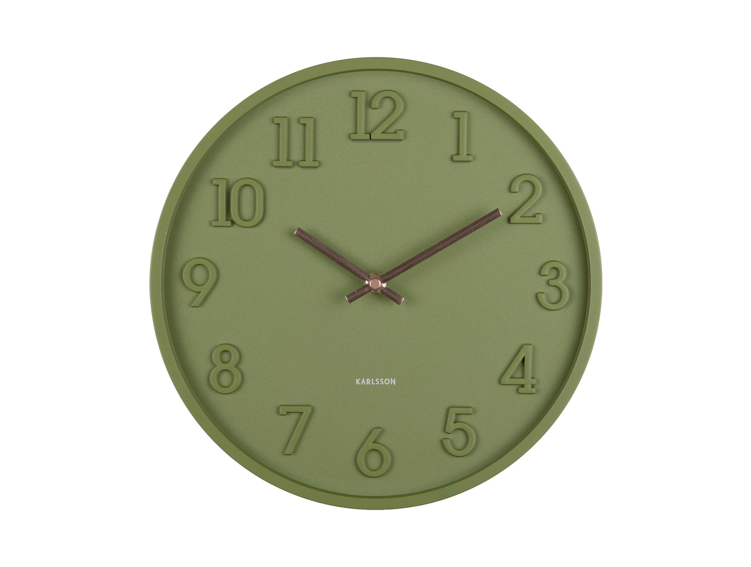 WANDUHR 30 cm   - Smaragdgrün, Basics, Kunststoff (30cm) - Karlsson