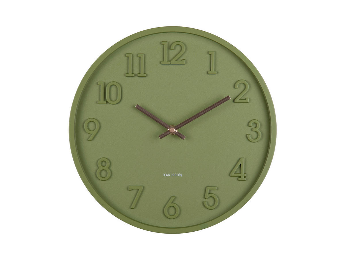 WANDUHR  Smaragdgrün 30 cm  - Smaragdgrün, Basics, Kunststoff (30cm) - Karlsson