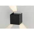 LED-WANDLEUCHTE 10/10/10 cm - Schwarz, Basics, Kunststoff/Metall (10/10/10cm) - Novel