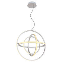 LED-HÄNGLAMPA 58/150 cm  - opal/nickelfärgad, Basics, metall/plast (58/150cm) - Globo