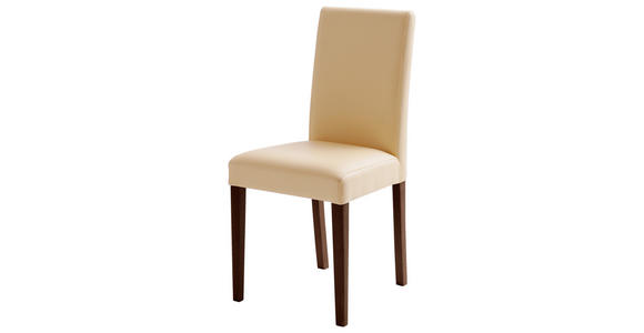 STUHL Lederlook Beige, Buche Kolonial - Beige/Buche Kolonial, KONVENTIONELL, Holz/Textil (44/92/57cm) - Carryhome