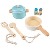 DĚTSKÉ NÁDOBÍ NA VAŘENÍ - vícebarevná, Basics, kov/dřevo - My Baby Lou