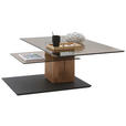 COUCHTISCH in Holz, Glas 105/70/45 cm  - Eichefarben/Anthrazit, Design, Glas/Holz (105/70/45cm) - Valnatura