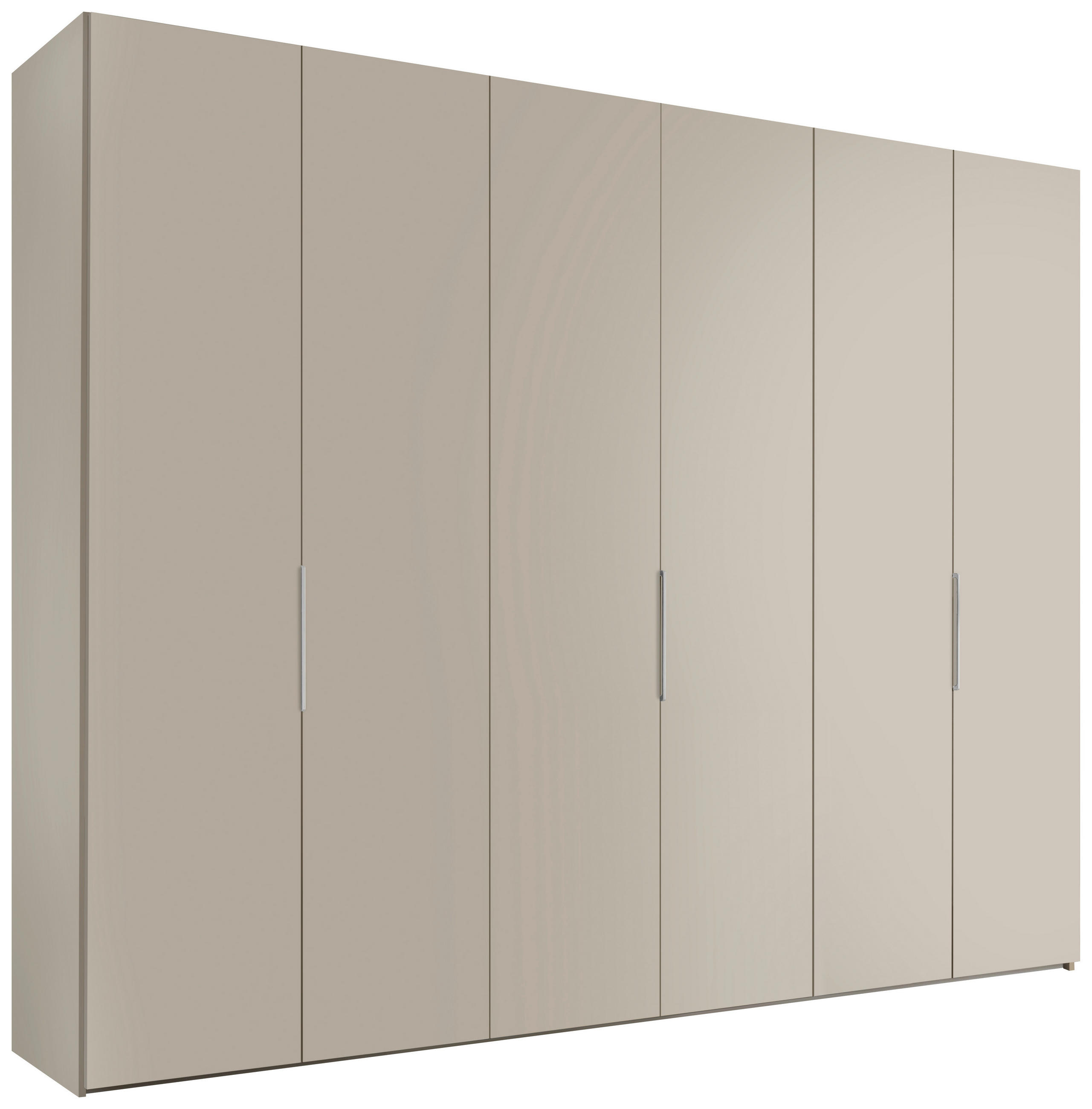 DREHTÜRENSCHRANK 298/222/63 cm,  in Elfenbein, 6-türig  - Elfenbein/Alufarben, Design, Holzwerkstoff/Metall (298/222/63cm) - Dieter Knoll