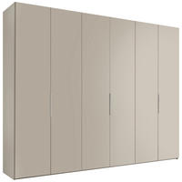 DREHTÜRENSCHRANK 298/222/63 cm,  in Elfenbein, 6-türig  - Elfenbein/Alufarben, Design, Holzwerkstoff/Metall (298/222/63cm) - Dieter Knoll