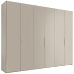 DREHTÜRENSCHRANK 298/222/63 cm,  in Elfenbein, 6-türig  - Elfenbein/Alufarben, Design, Holzwerkstoff/Metall (298/222/63cm) - Dieter Knoll