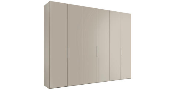 DREHTÜRENSCHRANK 298/222/63 cm,  in Elfenbein, 6-türig  - Elfenbein/Alufarben, Design, Holzwerkstoff/Metall (298/222/63cm) - Dieter Knoll