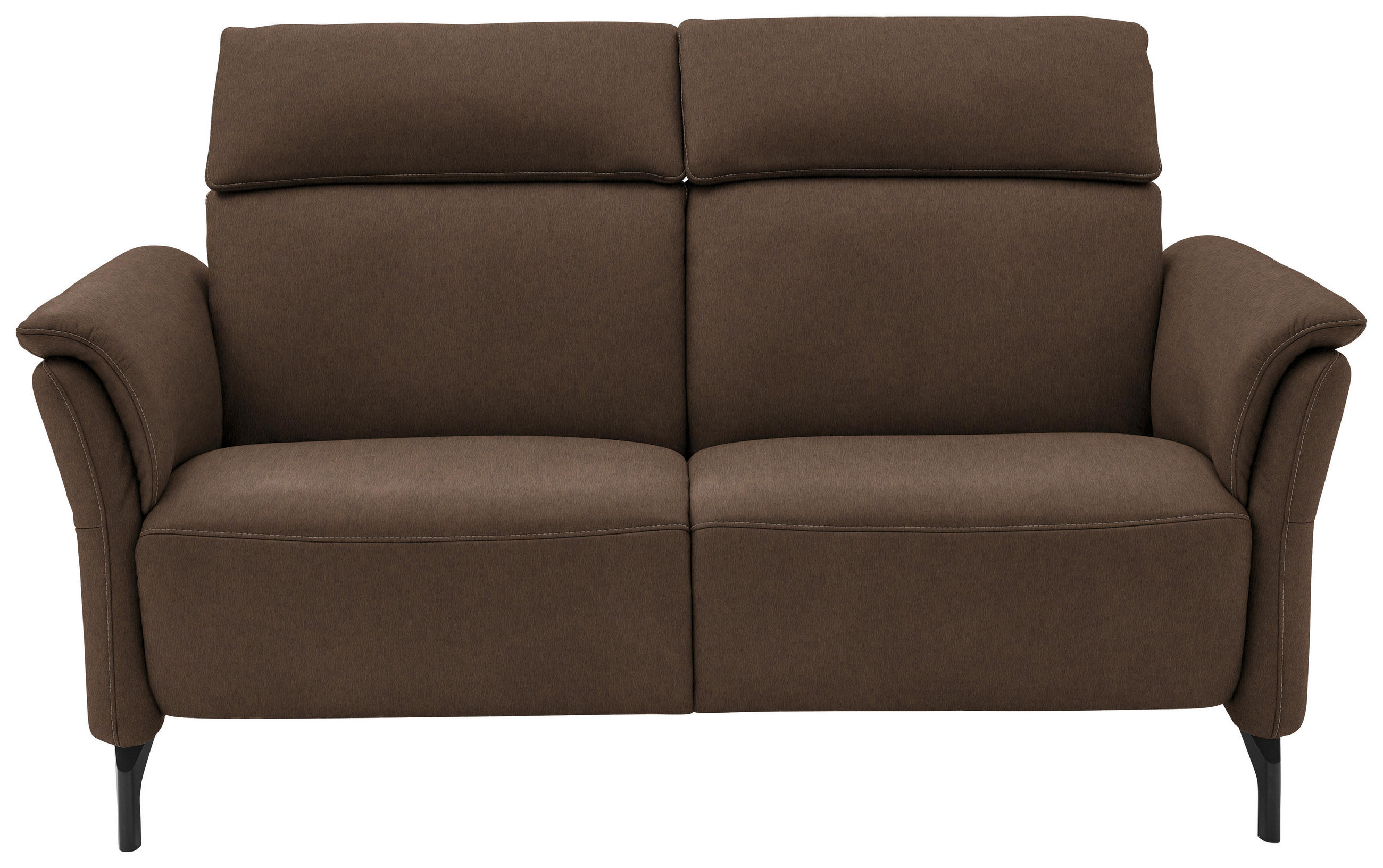 2-SITZER-SOFA in Echtleder Braun  - Schwarz/Braun, Konventionell, Leder/Metall (178/103/92cm) - Dieter Knoll