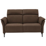 2-SITZER-SOFA Braun Echtleder  - Schwarz/Braun, KONVENTIONELL, Leder/Metall (178/103/95cm) - Dieter Knoll