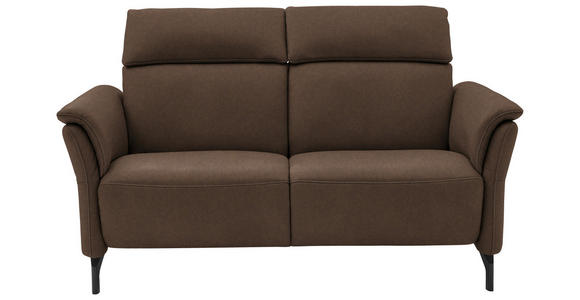 2-SITZER-SOFA in Leder Braun  - Schwarz/Braun, KONVENTIONELL, Leder/Metall (178/103/95cm) - Dieter Knoll