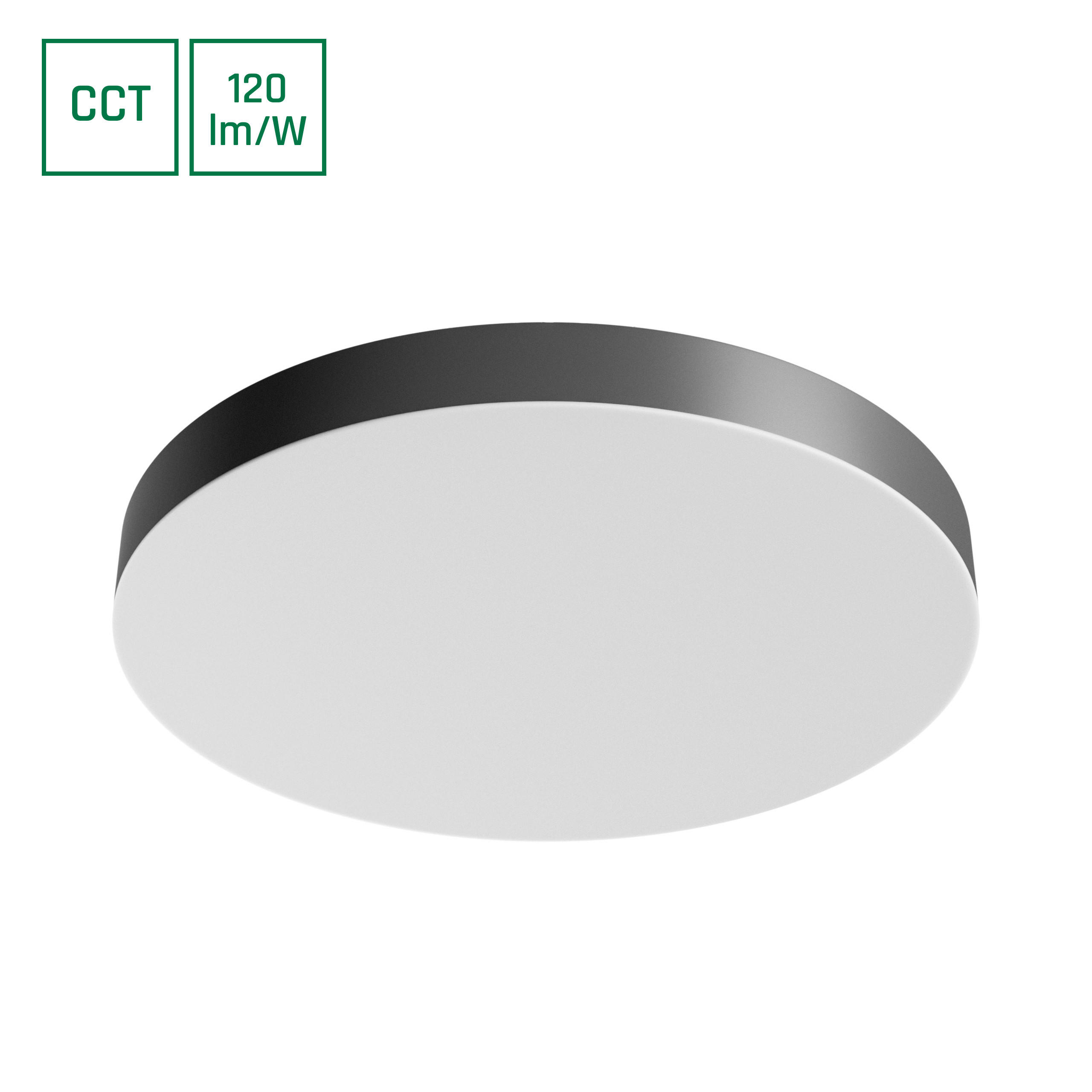 LED SVJETILJKA STROPNA NYMPHEA OPTIMA  - crna, Basics, plastika (40/5cm)