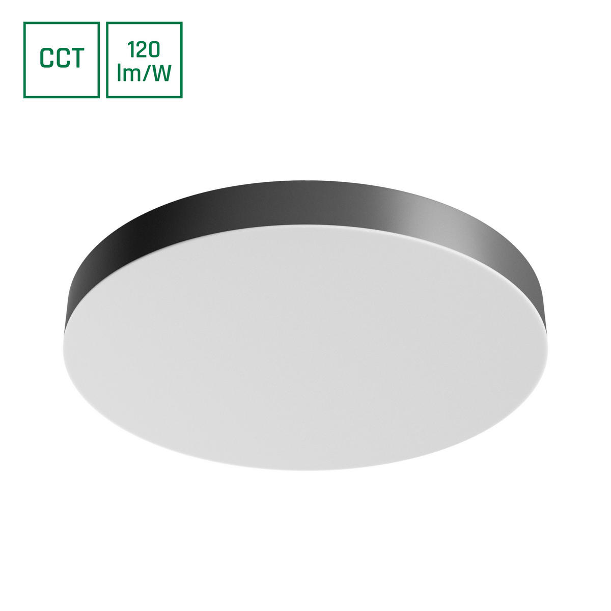 LED SVJETILJKA STROPNA NYMPHEA OPTIMA  - crna, Basics, plastika (40/5cm)