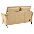 2-SITZER-SOFA in Mikrofaser Beige  - Beige/Schwarz, KONVENTIONELL, Textil/Metall (178/103/95cm) - Dieter Knoll