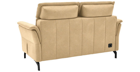 2-SITZER-SOFA in Mikrofaser Beige  - Beige/Schwarz, KONVENTIONELL, Textil/Metall (178/103/95cm) - Dieter Knoll