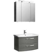 BADEZIMMER 3-teilig  in 84 cm  - Chromfarben/Graphitfarben, MODERN, Glas/Keramik (84cm) - Sadena