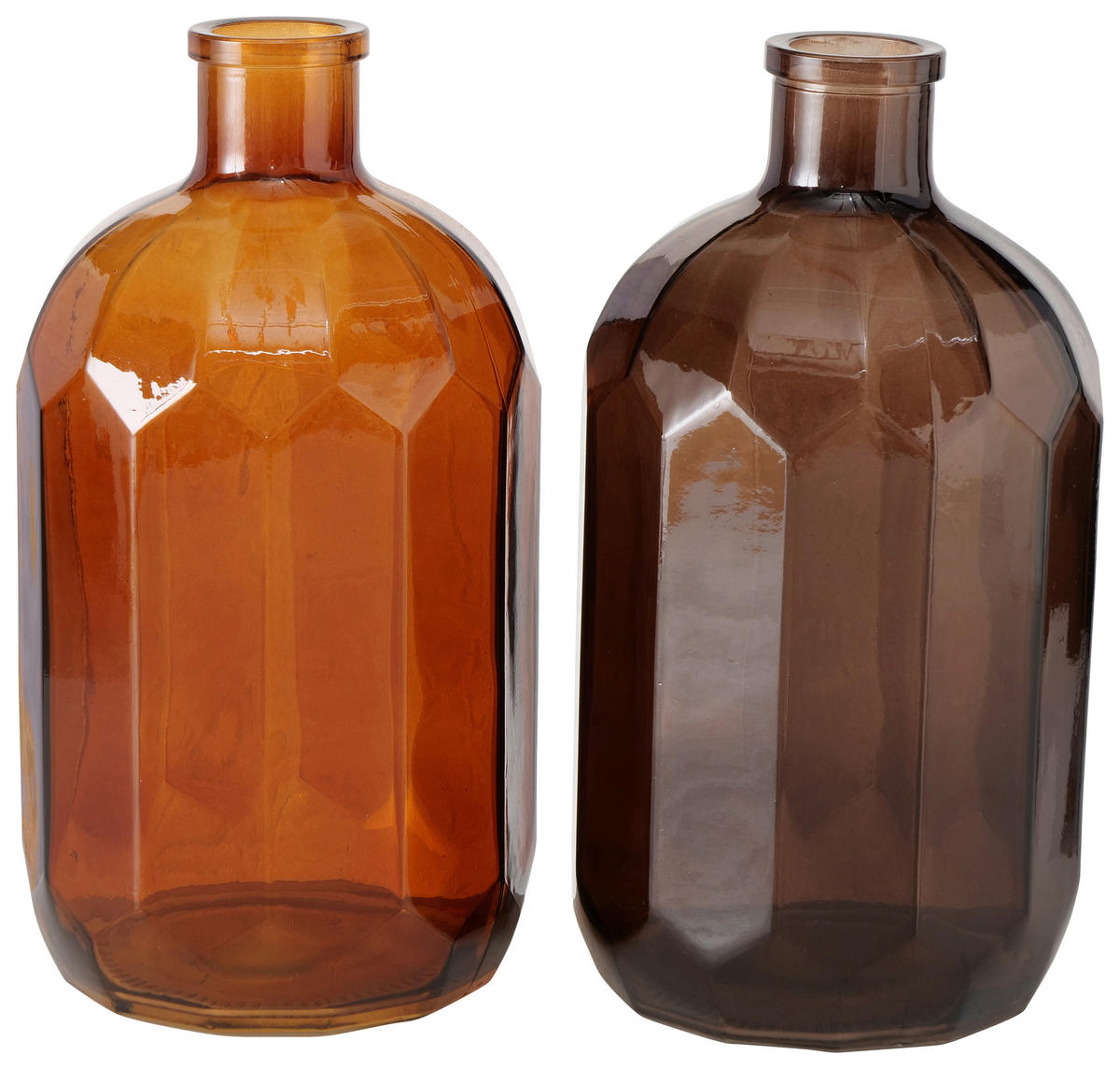 VASE 26 cm  - Braun/Orange, Natur, Glas (14/26cm)