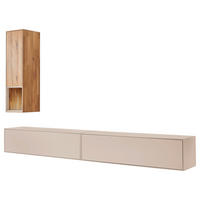 WOHNWAND Tarvis 3-teilig  in Sandfarben, Wildeiche  180/190/39 cm   - Sandfarben/Wildeiche, Design, Holz/Holzwerkstoff (180/190/39cm) - Dieter Knoll