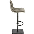 BARHOCKER Lederlook Schlammfarben Stahl Sitzfläche 360° drehbar  - Schlammfarben/Schwarz, Design, Textil/Metall (43/85 - 110/46cm) - Novel