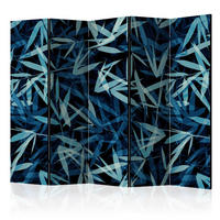 PARAVENT mit 5  Flügel - Blau/Mintgrün, Basics, Holz/Textil (225/172/3cm) - artgeist