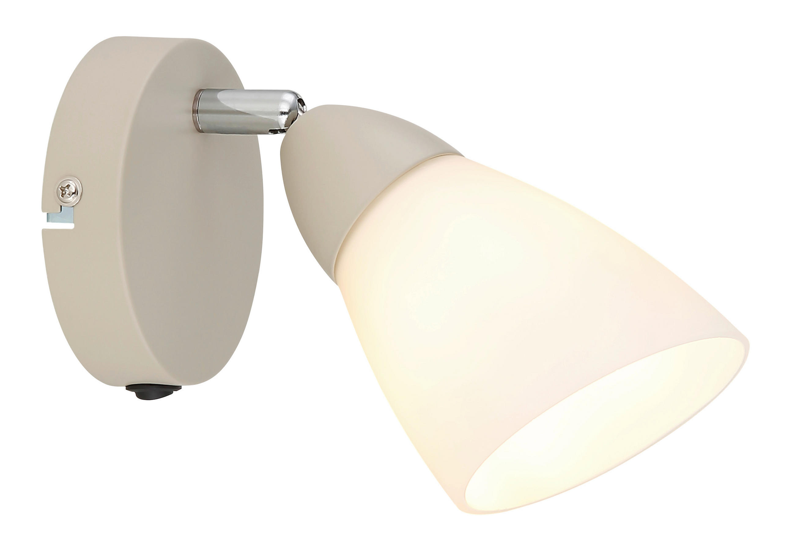 STRAHLER Paula 10/18,5/15,5 cm  - Sandfarben/Chromfarben, Design, Glas/Metall (10/18,5/15,5cm) - Globo
