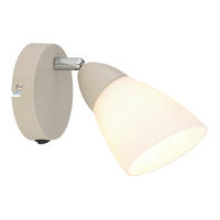 STRAHLER Paula 10/18,5/15,5 cm  - Sandfarben/Chromfarben, Design, Glas/Metall (10/18,5/15,5cm) - Globo