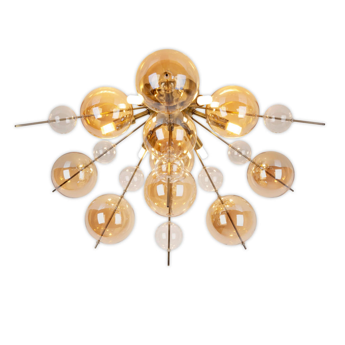 DECKENLEUCHTE Explosion 57/38 cm   - Karamell, Design, Glas/Metall (57/38cm) - Näve