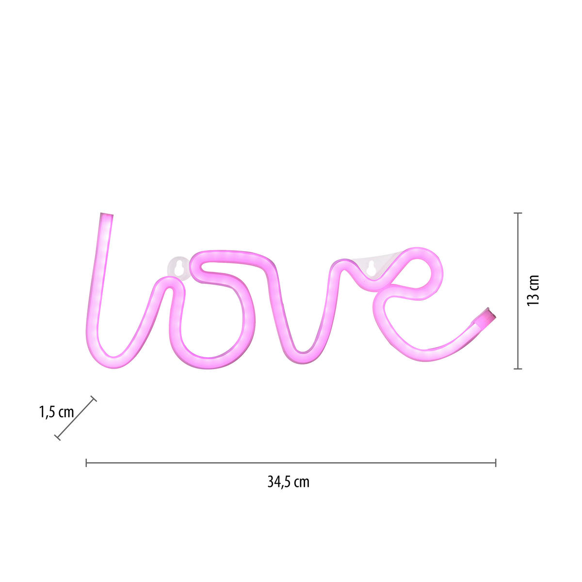 LED-DEKOLEUCHTE 34,3/2/12,2 cm   - Rosa, MODERN (34,3/2/12,2cm)