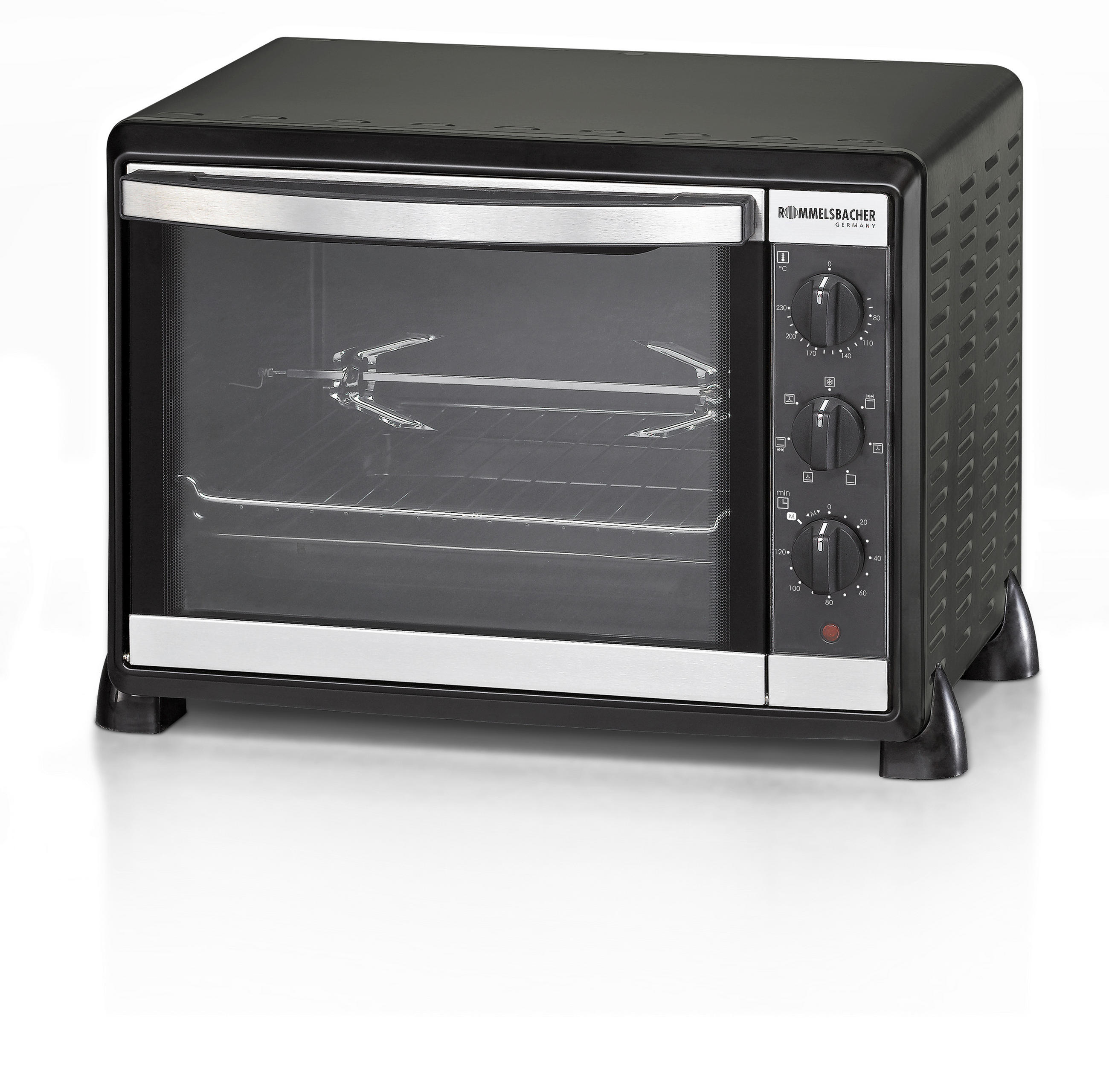 MINIBACKOFEN  - Schwarzchrom, Basics, Metall (48.5/34/39.5cm) - Rommelsbacher